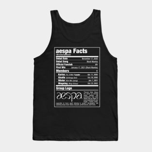 aespa Kpop Nutritional Facts 2 Tank Top